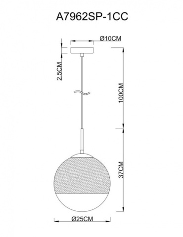 Подвесной светильник Arte Lamp JUPITER chrome A7962SP-1CC