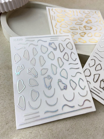 Металлизированные 3D наклейки 