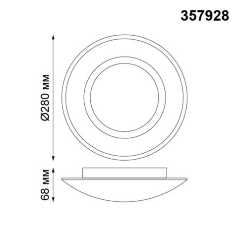 357928 OVER NT19 066 белый Настенный светодиодный светильник IP20 LED 3000К 7W 220V CAIL