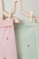 набор ползунки для новорожденных  К 400220-2уп/клубничный мусс,ландыши