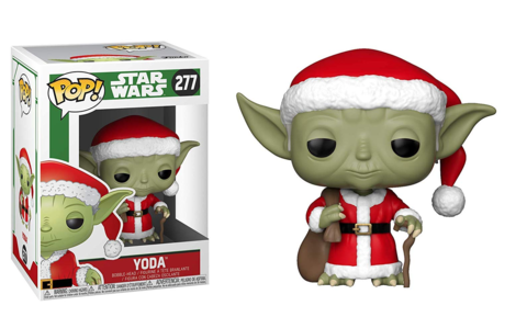 Фигурка Funko POP! Bobble: Star Wars: Holiday: Santa Yoda 33885