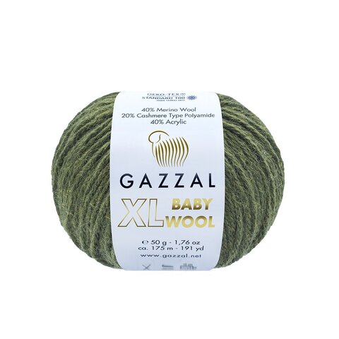 Пряжа Gazzal Baby Wool XL 840 хвоя