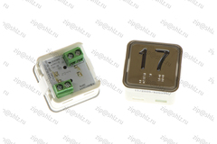 Кнопка (кнопочный модуль) KA302-S-R "17 этаж", квадратная, статическая красная подсветка, Брайль