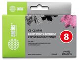 Картридж струйный Cactus CS-CLI8PM светло-пурпурный (12мл) для Canon Pixma iP6600, iP6600d, iP6700, iP6700d, MP960, MP970, PRO 9000
