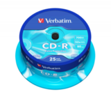 Оптический диск Verbatim CD-R 700MB 52X Extra Protection, Spindle, 25 шт