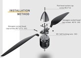 Пропеллер полимер+карбон складной TF 16x8 T-Motor Wing (лопасти и кок + хаб)