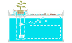 Акваферма 10 л (фильтр, крышка, грунт) Geometry Fish Tank Aquaponics Ecosystem (HF-JHYG001)