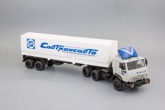 KAMAZ-54115 semitrailer with tarpaulin Sovtransavto metal spoiler Elecon 1:43