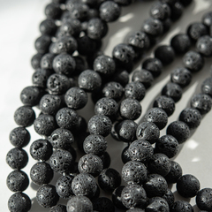 Лава вулканическая натуральная, 8,7мм, шар