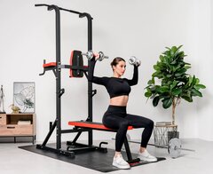 Турник-пресс-брусья со скамьей UNIX Fit POWER TOWER 120P