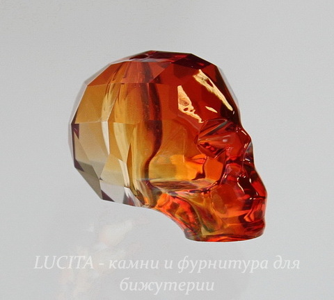 5750 Бусина "Череп" Сваровски Crystal Red Magma 19 мм