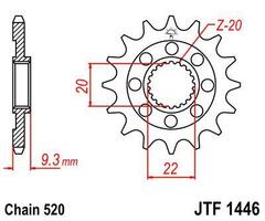 Звезда мотоциклетная JT JTF1446.13SC самоочищающаяся
