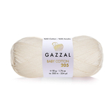 Пряжа Gazzal Baby Cotton 205 цвет 530 экрю
