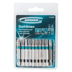 Бита РН3 х 50, сталь S2, 10 шт. Gross, 11336
