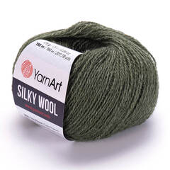 Пряжа Silky wool (Силки вул). Цвет: Зеленый. Артикул: 346