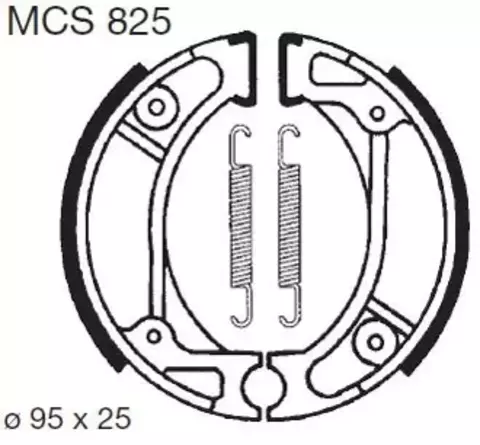 Колодки тормозные барабанные MCS825