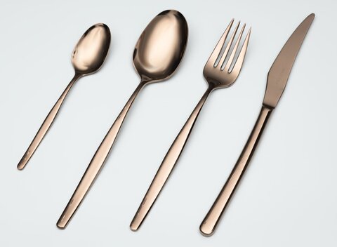 Набор столовых приборов на 6 персон 24 предмета Belo Inox Bali медный