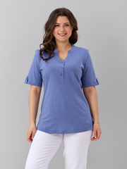 Блузка БЛ-122/фламли-индиго