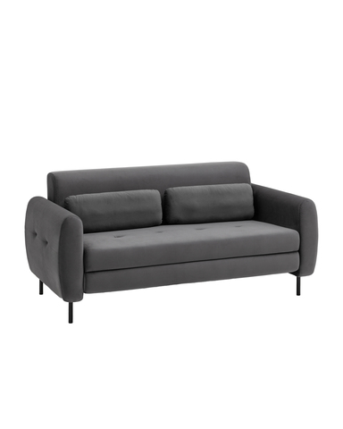 Диван-кровать прямой Барнаби велюр серый