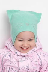шапка  для девочки  КВ 20259/светлая мята