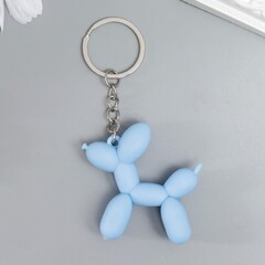 Брелок резиновый, Собачка, Голубой, 5*5,5 см, 1 шт.