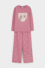 пижама  для девочки  К 1623/пепельная роза,милые сердечки