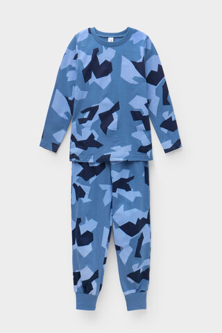 пижама  для мальчика  К 1561/24/геометрический камуфляж на синем