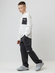 лонгслив  для мальчика  КР 302847/молочный 0602 к602