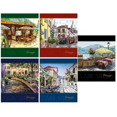 Тетрадь 60л., А5, клетка, Апплика "Ассорти", скрепка, мелованный картон, Уф-лак