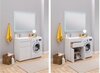Aquanet 301352 Тумба c раковиной Токио 120L (Персона 120L) напольная 1 ящик 2 фасада цвет белый глянец (301352)