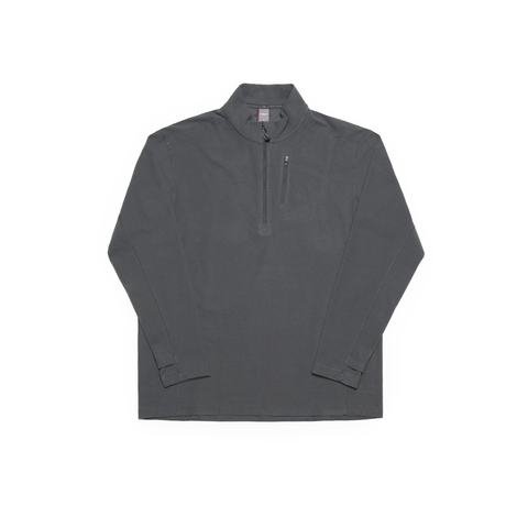 Лонгслив Nothomme Blue Checked Fleece Half Zip Sweater "Dark Grey"