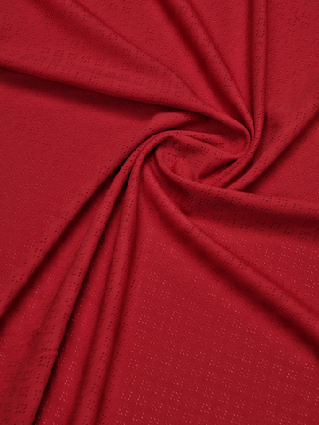 Микрофибра бельевая ажурная матовая эластичная красная