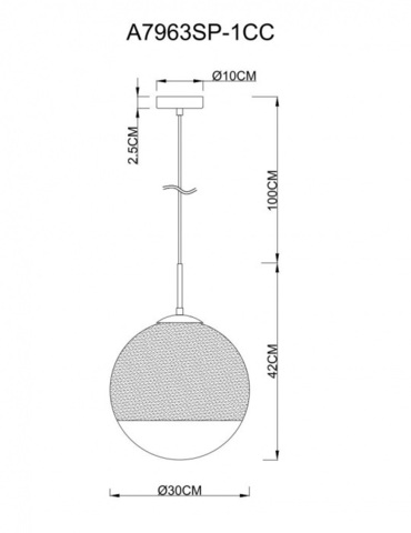 Подвесной светильник Arte Lamp JUPITER chrome A7963SP-1CC