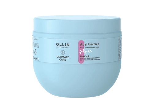 Ultimate care Маска для окрашенных волос с экстрактом ягод асаи 500мл Ollin Professional
