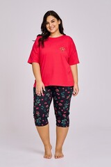 Пижама женская со штанами TARO 3109/3168 DORA_Темно-синий + малиновый