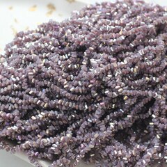 Хрусталь (стекло) граненный, серо-сиреневый 4*3 мм, 1 нить, С052