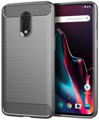 Чехол для OnePlus 7 цвет Gray (серый), серия Carbon от Caseport