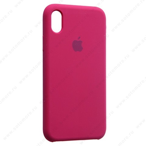 Накладка Silicone Case для Apple iPhone XR малиновый