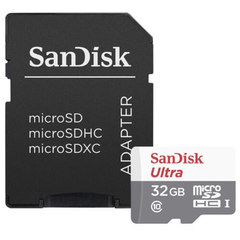 Карта памяти SanDisk microSDHC 32GB Class 10 Ultra (SD адаптер) UHS-I 100MB/s