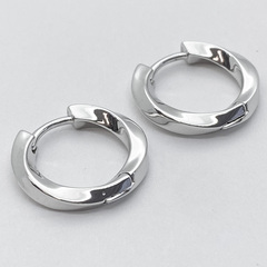 Ювелирные швензы с родиевым покрытием, размер 20*3,3 мм, цена за пару