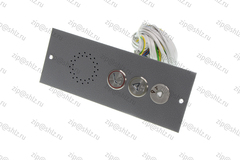 Пост вызывной врезной в сборе, круглые кнопки, белая подсветка, крашеный RAL9022, УПЭ-Р-05 пожарное исполнение 1, ПЛВ14-К1А1101ЩУ3П, 0411ЕХ.12.00.300С-02