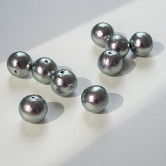 Хлопковый жемчуг, оттенок "Rich Gray", шар 18мм, сквозное отверстие