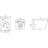 Berges 43345 Комплект : инсталляция АТОМ Line кнопка черная Soft Touch, унитаз FLOE S Rimless 51 см, сиденье тонкое дюропласт, микролифт, быстросъем