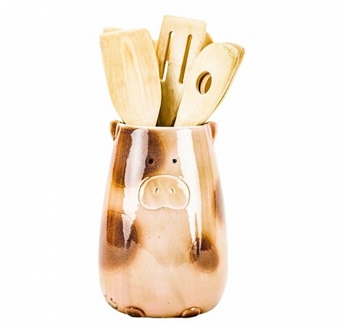 Подставка для кухонных приборов Boston Warehouse Pinky Pig