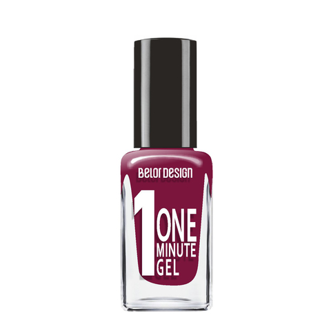 BelorDesign Лак для ногтей One Minute Gel тон 222 глубокий винный 10мл