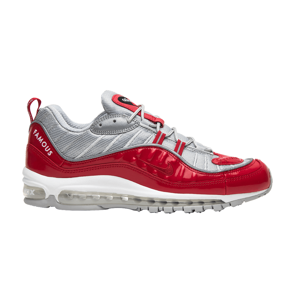 Supreme X Nike Air Max 98 Varsity Red Hyper Sneakers
