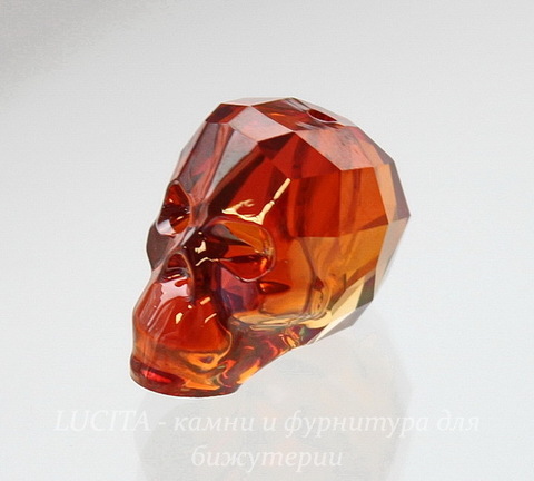 5750 Бусина "Череп" Сваровски Crystal Red Magma 19 мм