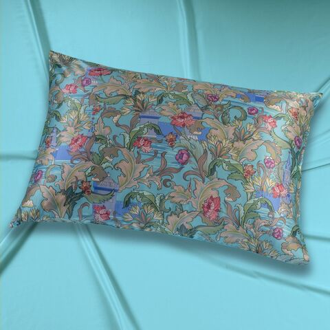 Наволочка 50x70 Mollen Рассвет светло-бирюзовая шелковая