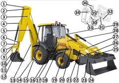 Пальцы втулки JCB 3CX 4CX на экскаватор погрузчик на заднюю стрелу
