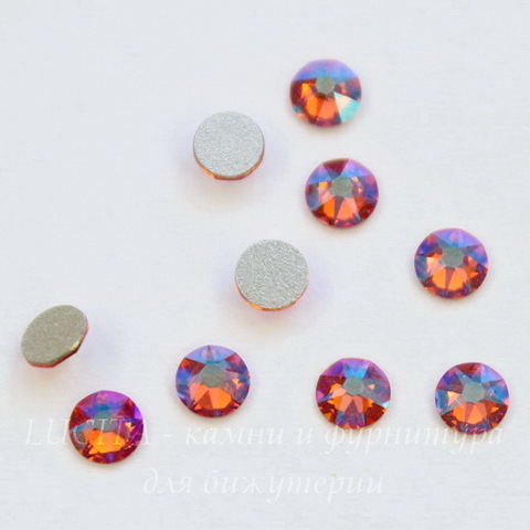 2088 Стразы Сваровски холодной фиксации Tangerine Shimmer ss12 (3,0-3,2 мм), 10 штук